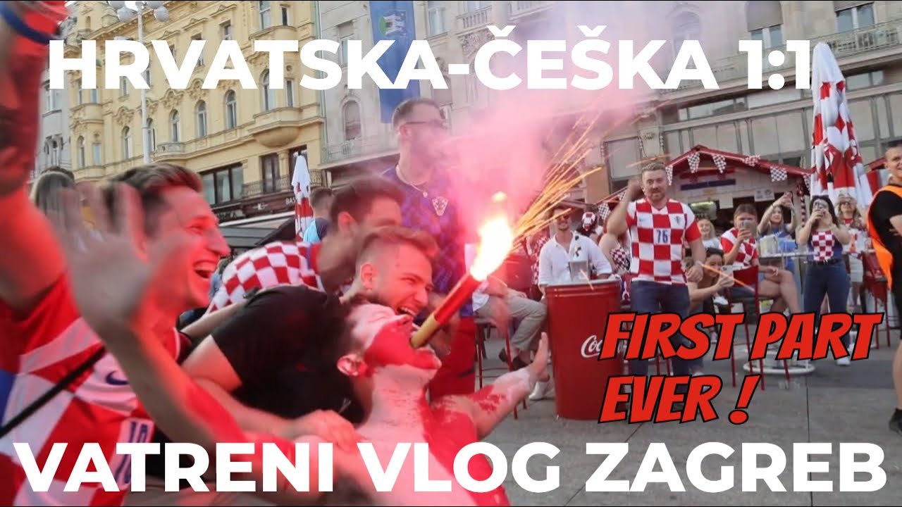 Croatia vs Czechia Euro 2021 public square celebration goes typically Vatreni Vlog style