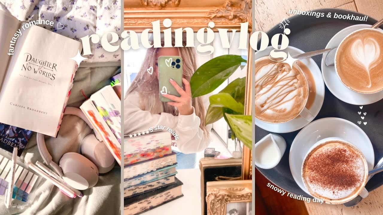 READING VLOG ★ lots of unboxings, fantasy romance and more ☕️✨