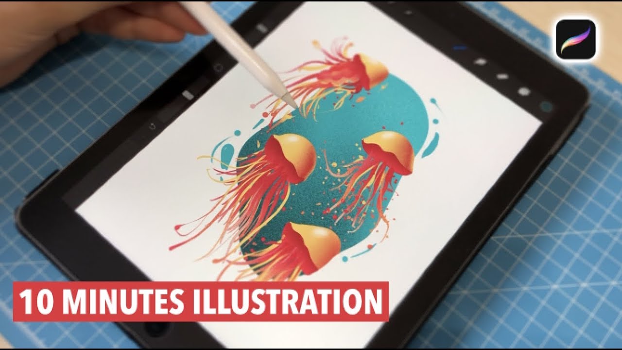 PROCREATE TUTORIAL | What brushes to use? How I sketched this illustration in 10 min on iPad Pro