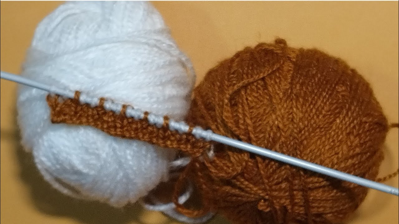 Two needles knitting pattern for beginners/सिर्फ दो फंदे और दो सलाई का स्वेटर डिजाइन