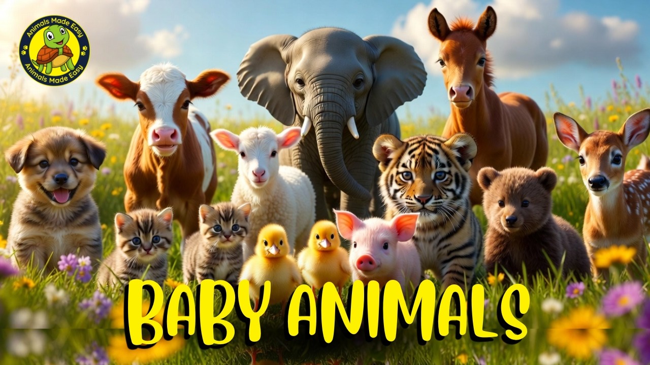 Baby Animals for Kids | 15 Cute Baby Animal Names | Animals Made Easy