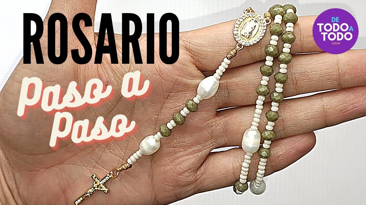 📿Cómo hacer rosarios de hilo con nudos y piedras? Paso a paso. DIY. How to make a rosary?