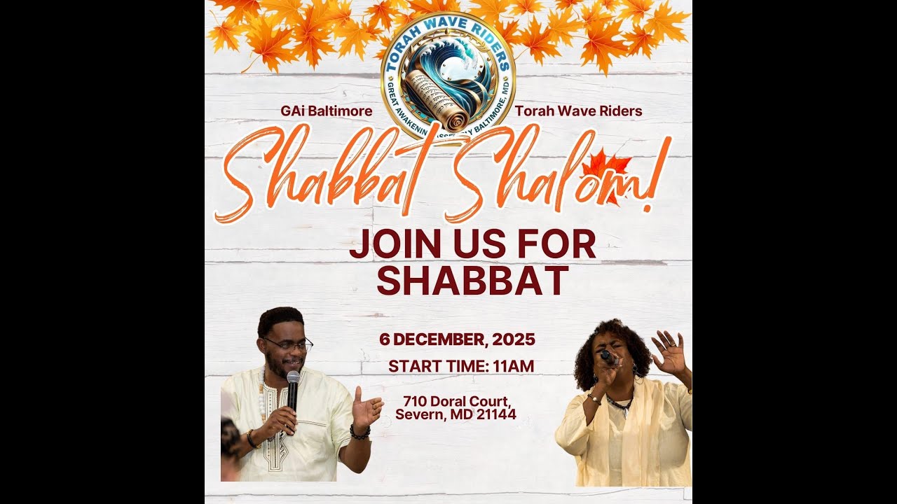 Shabbat Fellowship with GAI Torah Wave Riders, Baltimore - Dr.  Melek Moshe