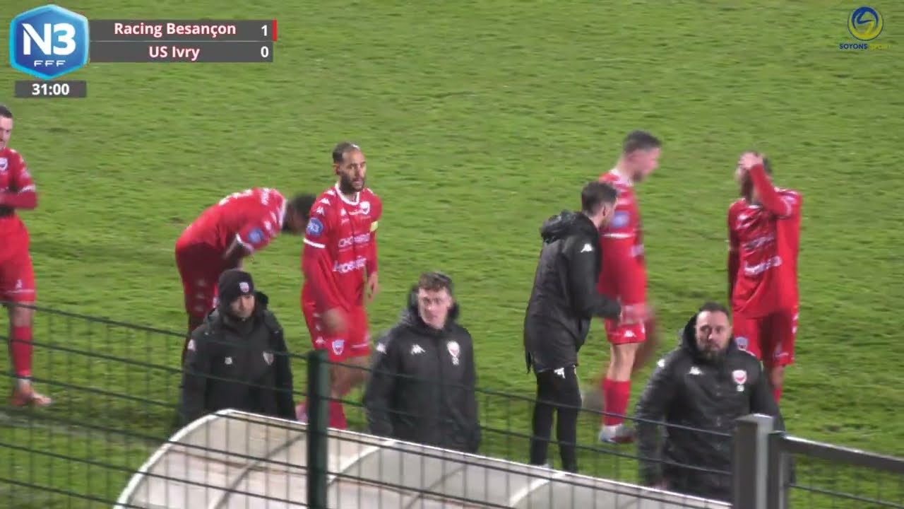 Racing Besançon / US Ivry (National 3) : découvrez le résumé de la 16ème journée