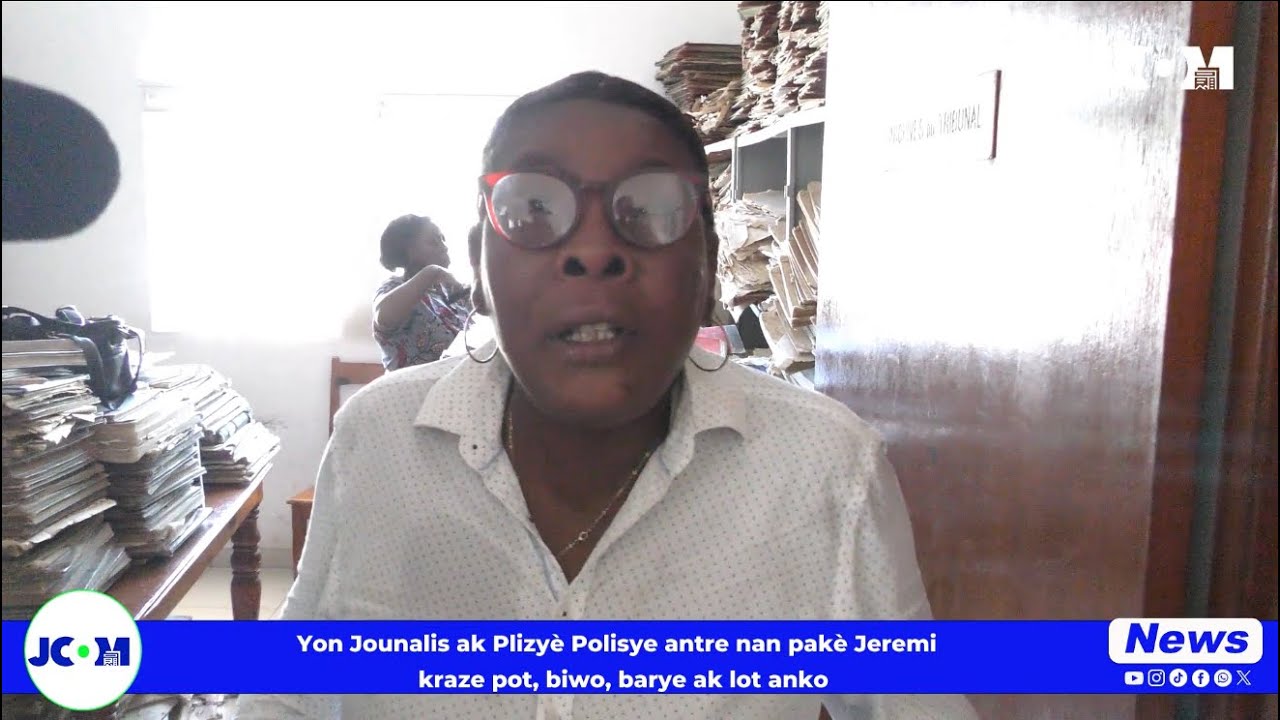 Jeremi:Gwo dega, yon jounalis ak plizyè polisye antre nan pakè a  kraze pòt, biwo, baryè ak lòt ankò