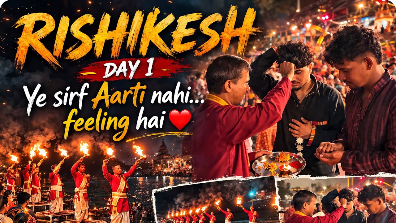 Rishikesh Ganga Aarti Part 1 🕉️ | Ye sirf Aarti nahi… Feeling hai ❤️| Aditya Adhikari | Daily vlog 