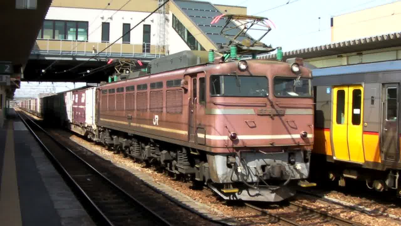 【日本海縦貫線】JR貨物 EF81-39 貨物列車・新津駅 freight train Arrival&Departure
