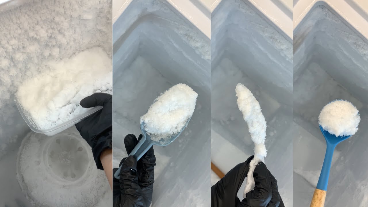 ICE EATING & WALL SCRAPING OF FREEZER | ASMR FREEZER FROST EATING | #frezzerfrost #satisfying #asmr 