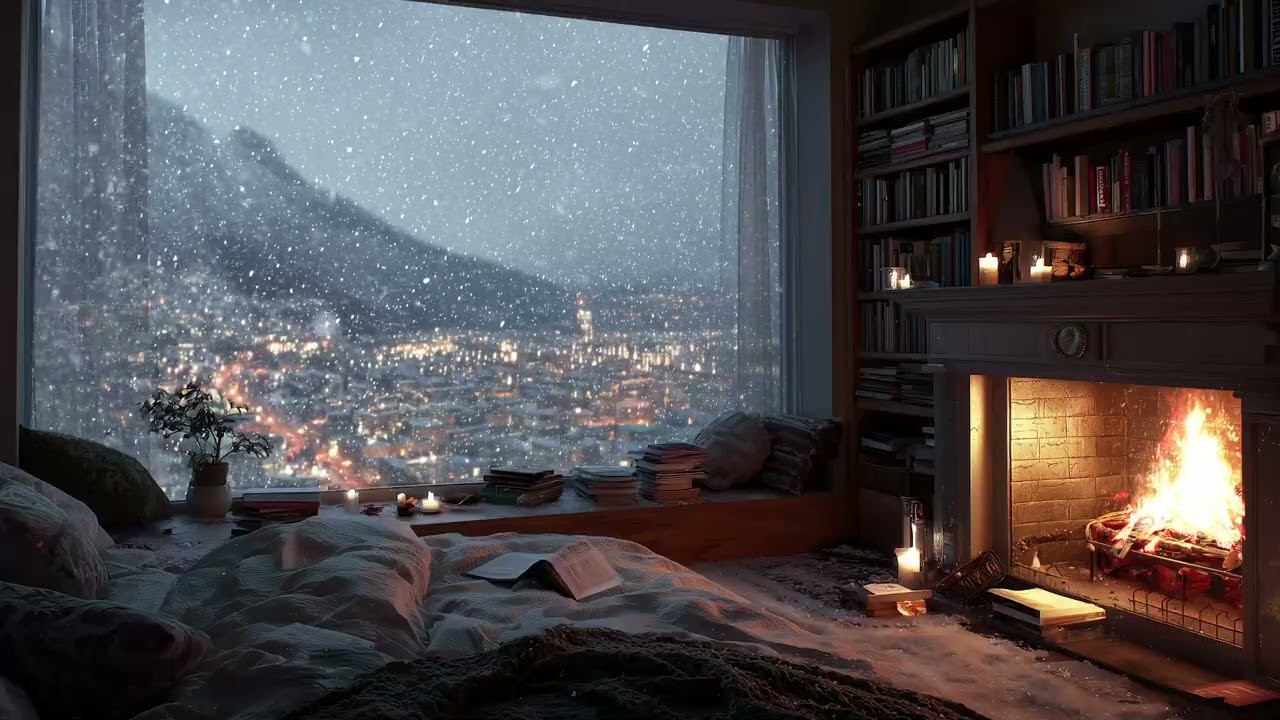Winter Sound | Warm Piano Echoes beside the Fire | Peaceful Music for the Soul 🔥🎶