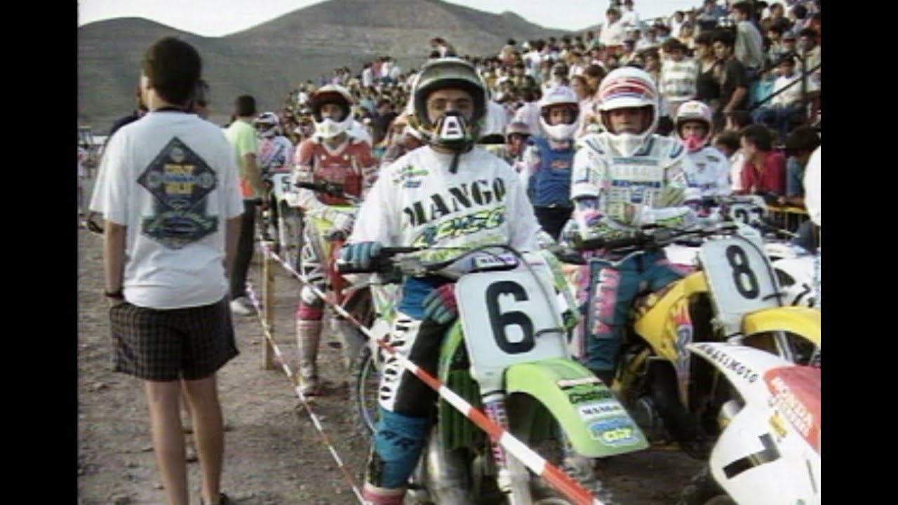 Motocross Campeonato de España en Vícar (Almería): Colomina, Zambudio, Luisake y Avilés (1992)