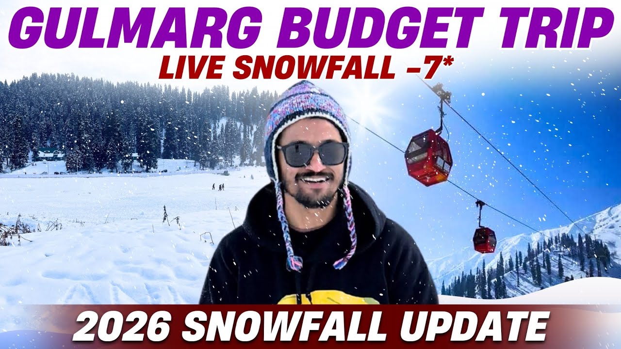 Srinagar To Gulmarg 🌨️❄️🏂☃️🏔️🎿 | Gulmarg Kashmir Snowfall 2026