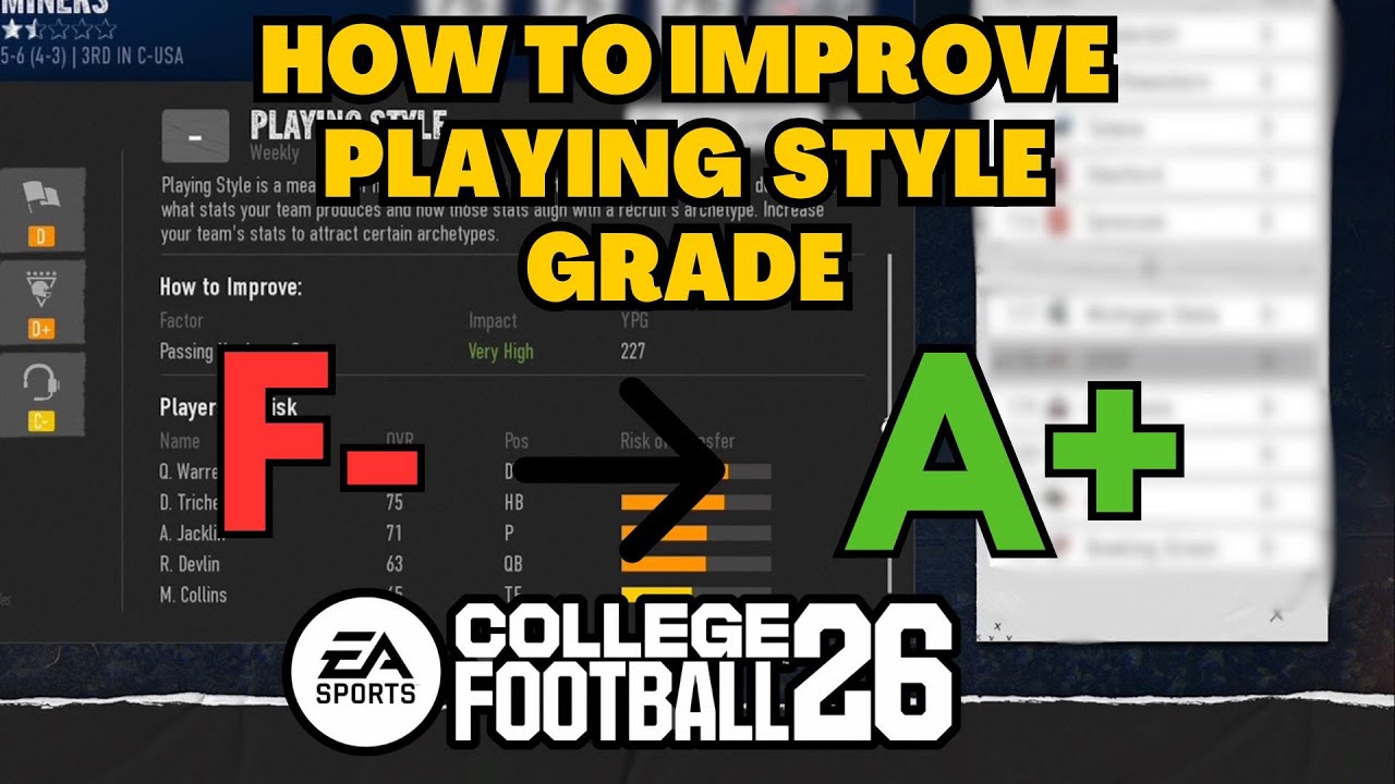 How to Improve Playing Style Recruiting Grade in Dynasty Mode - EA College Football 26