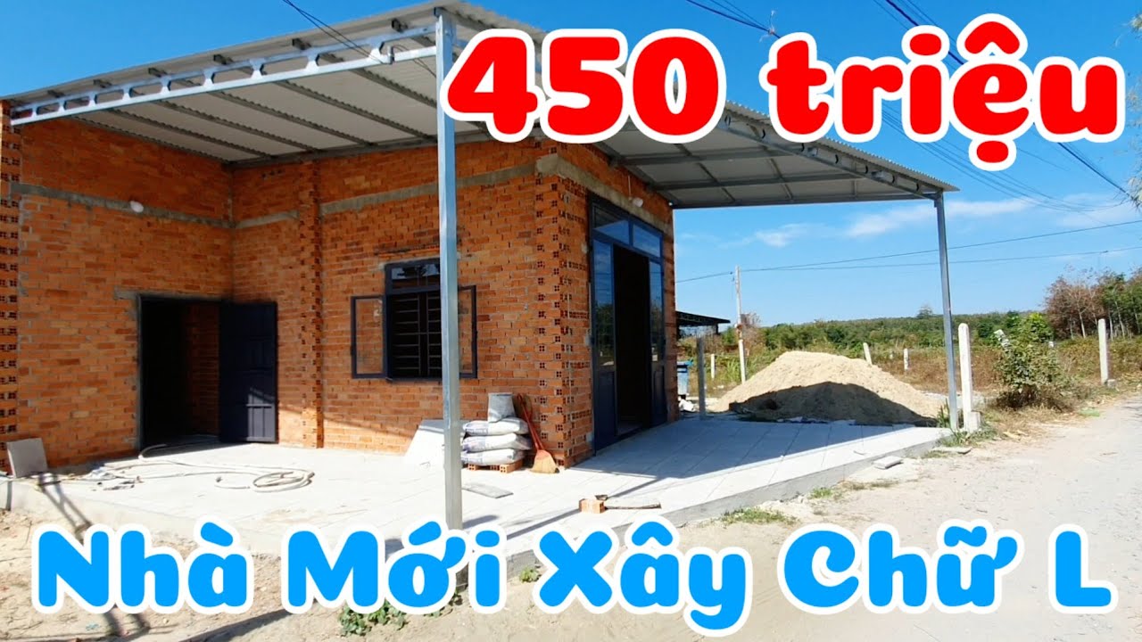Bán nhà Chữ L mới xây giá rẻ 450 triệu đất 100% thổ cư ở xã Hảo Đước Tây Ninh bao giấy tờ sổ hồng