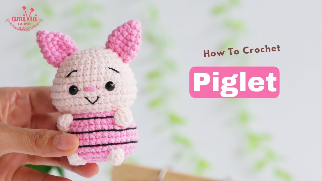 #431 | Amigurumi Piglet | Crochet No Sew | Amigurumi Beginner Tutorial | AmivuiStudio