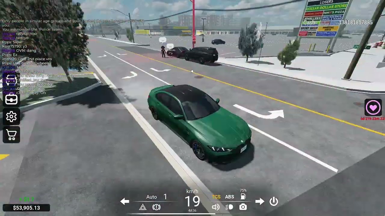 Roblox YSO Aka young street Ontario drifting/jumping off ramp/seeing someone getting pulled over 