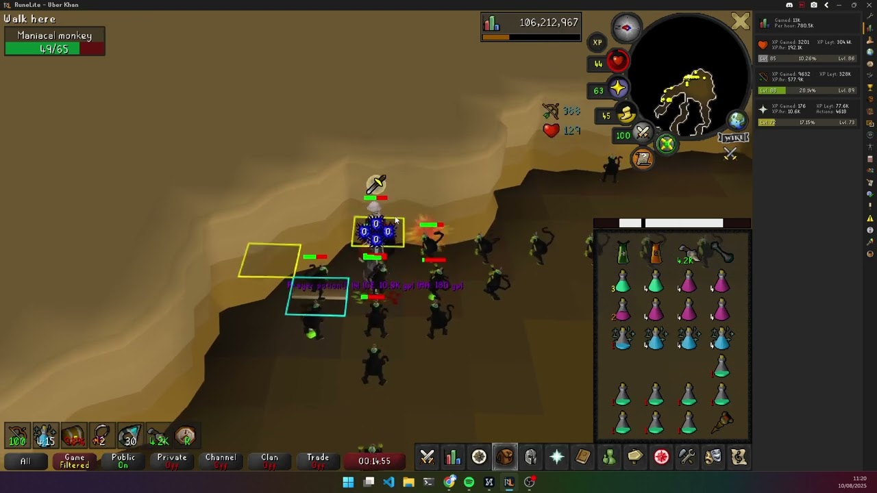 OSRS Ironman MM2 Chinning 700k/h