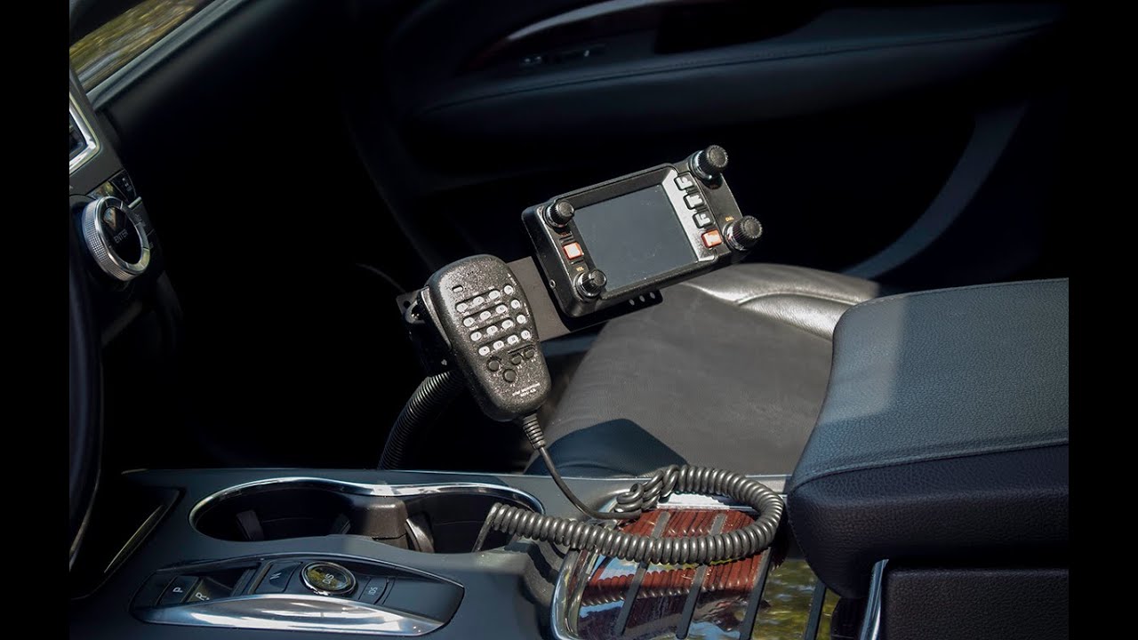 How to mount your Yaesu FTM-400 FTM-100 FTM-350 FT-891 And Microphone using a seat bolt mount
