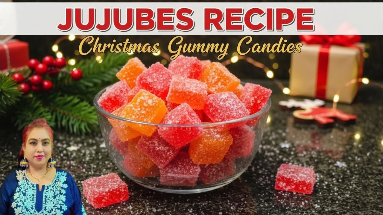 Chewy Jujubes Gummy Candy Recipe | Christmas Sweet Gummy Jujubes Recipe