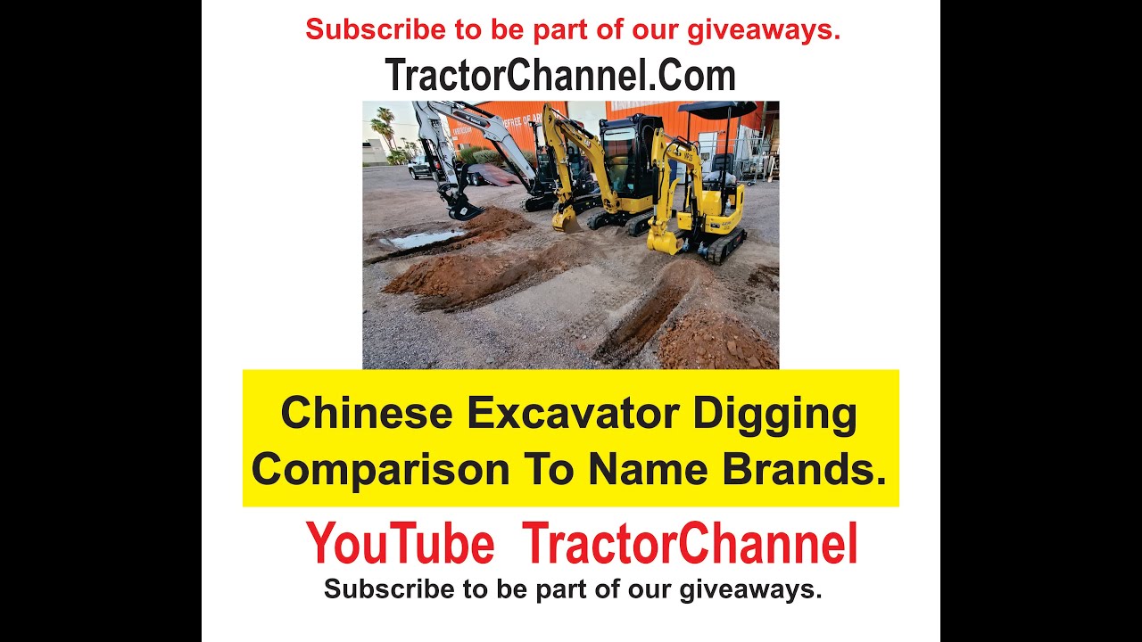 Chinese Excavator Digging Comparison to name brands