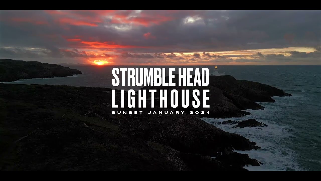 Strumble Head Lighthouse at Sunset January 2024