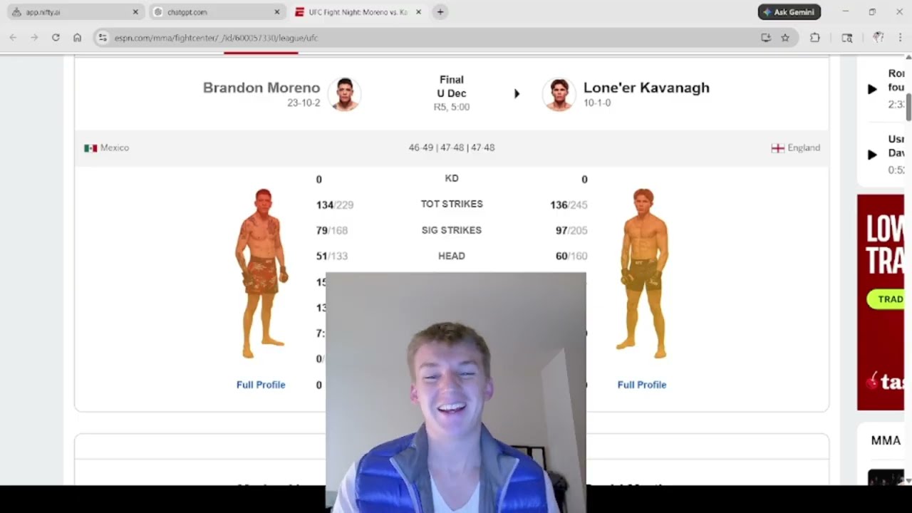 UFC Fight Night Moreno Vs Kavanagh Event Recap