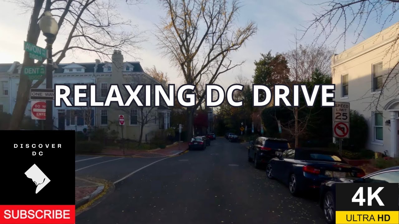 Hidden Streets of DC: A Scenic #4k Drive Through DC's Charming Row Houses - #dashcam  #dc