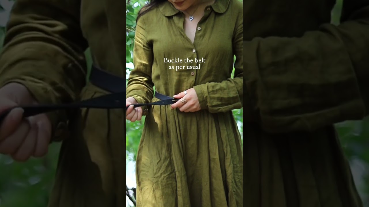 How to tie a long buckle belt