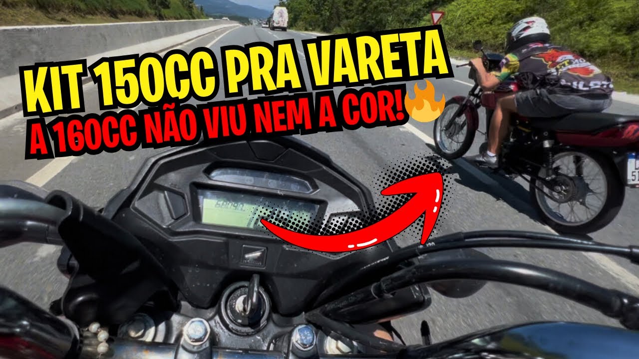 TESTE NA PISTA DO KIT 150CC PRA 125CC VARETA QUE ENTUBA AS 160CC + TESTE COMPARATIVO! CONFIRA!