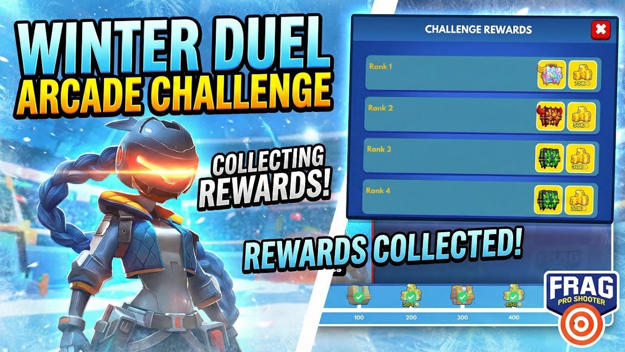 FRAG Pro Shooter: Winter Duel Arcade Challenge - Collecting Rewards!