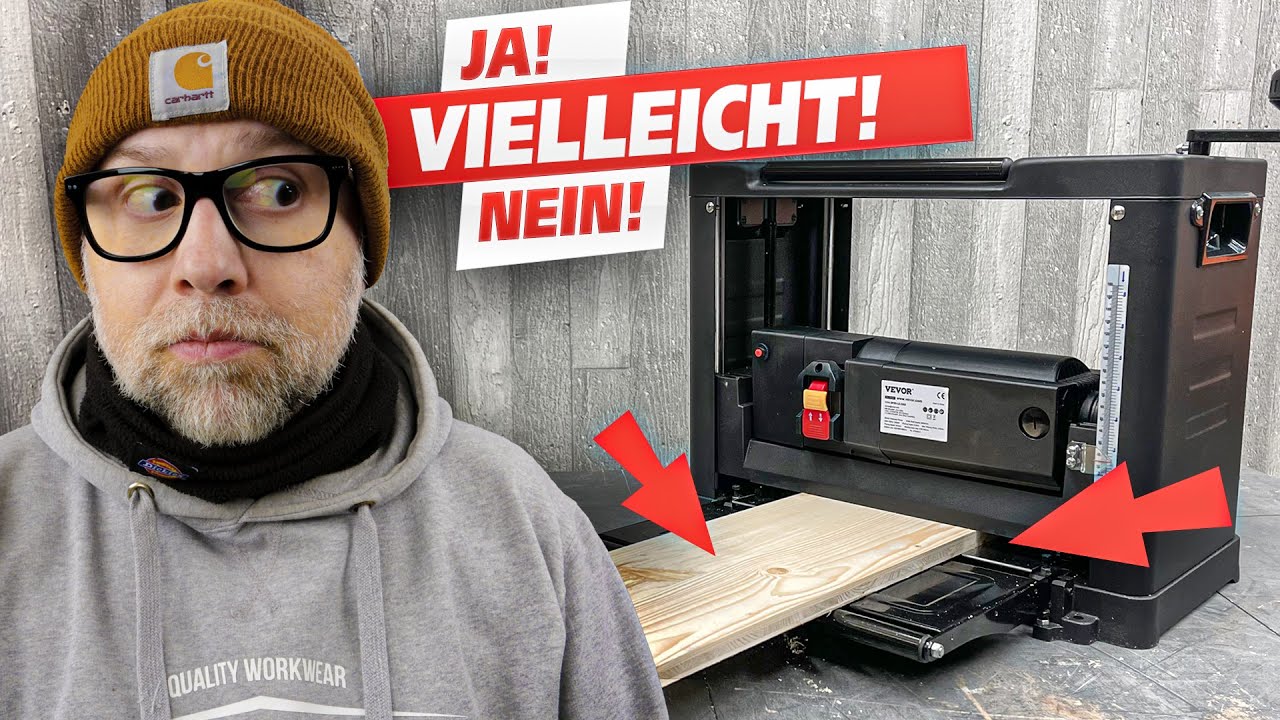 DICKENHOBEL für 339 Euro ist eine ENTTÄUSCHUNG?! Die Dickenhobelmaschine von VEVOR ohne Abrichte!