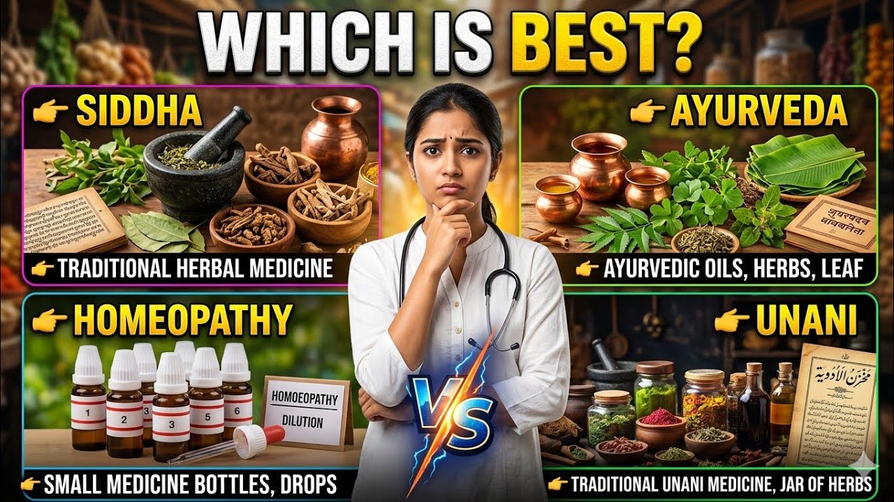 WHICH IS BEST SIDDHA|AYURVEDA|HOMOPATHY|UNANI| IN |TAMIL|#siddha#mbbs#neet#ayush#homopathy#unani