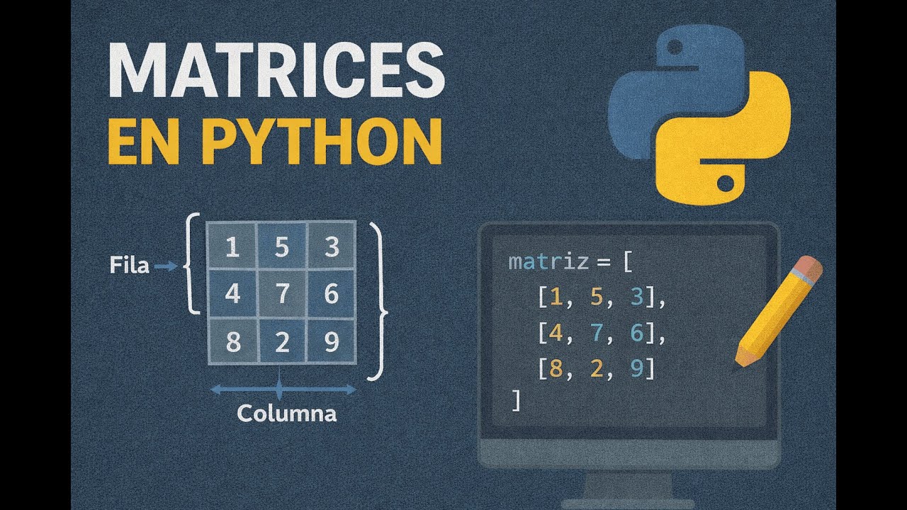 MATRICES EN PYTHON!!!!-Ejercicios de python #python #matrices #matemática #programacion #curso