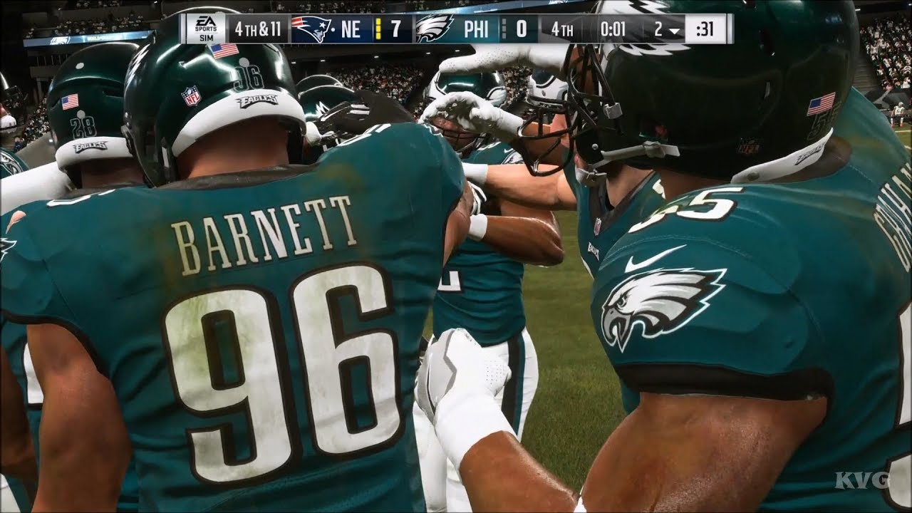 Madden NFL 19 - Philadelphia Eagles vs New England Patriots - Gameplay (HD) [1080p60FPS]