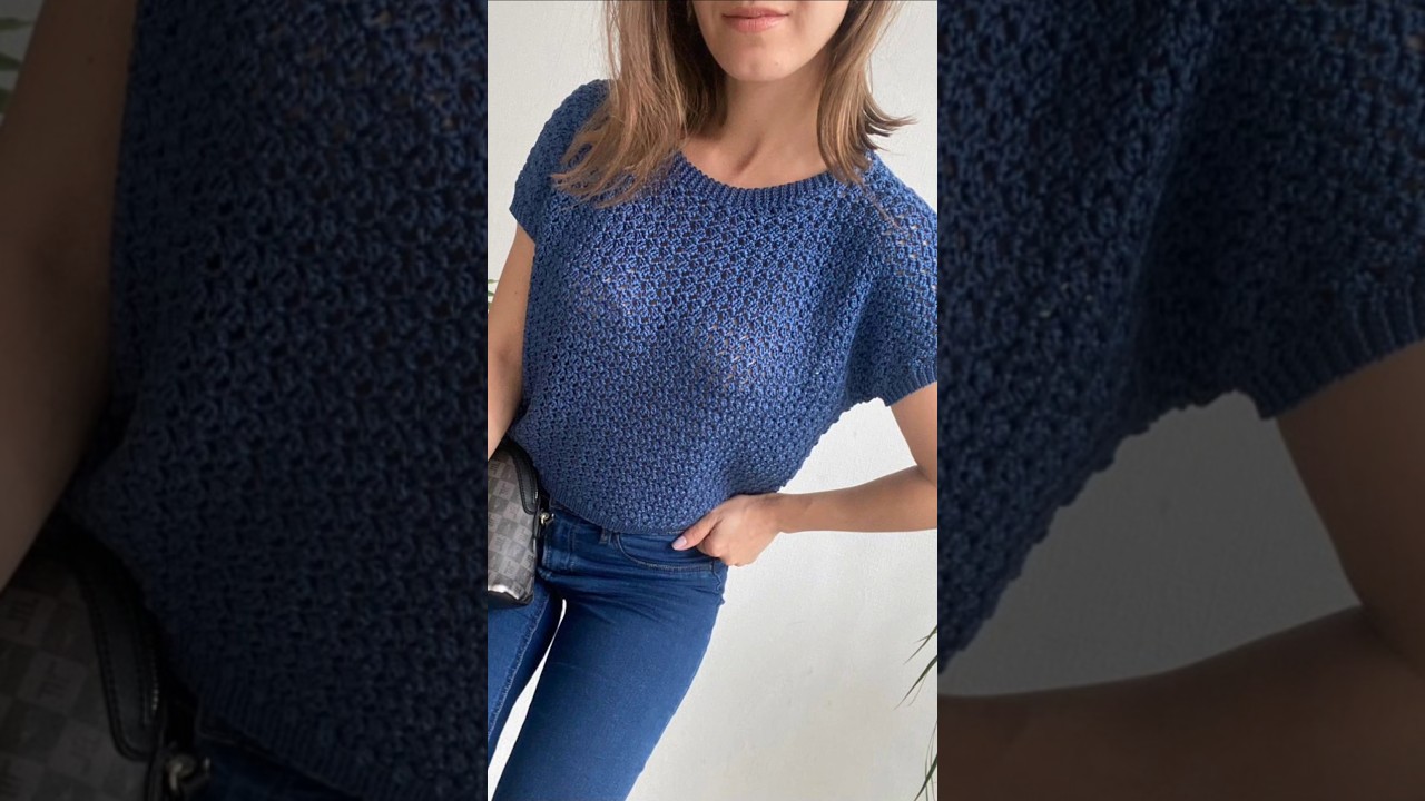 Blusa de crochê!COMENTE AQUI se deseja ver a aula aqui no canal desta peça. ESTA É UMA INSPIRAÇÃO. 🩵