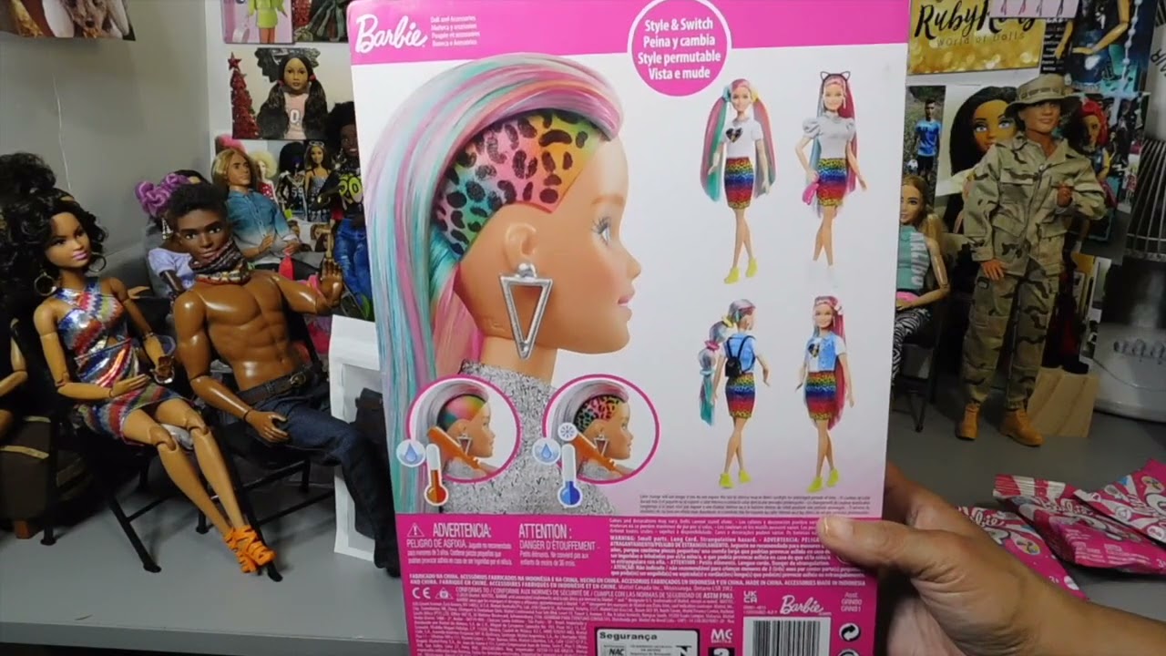 Barbie Leopard Rainbow Hair/ Barbie Blind Bags Review. Adult Doll Collector Review