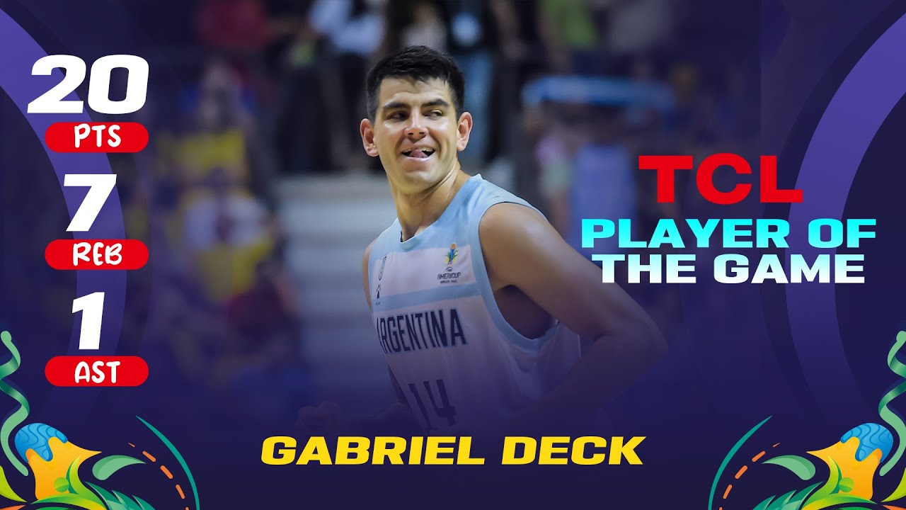 Gabriel Deck 🇦🇷 | 20 PTS | 7 AST | 1 REB | TCL Player of the Game vs. Brazil
