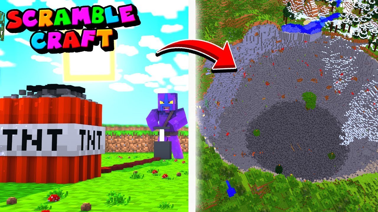 Minecraft - NUCLEAR TNT DISASTER IN SCRAMBLE CRAFT!