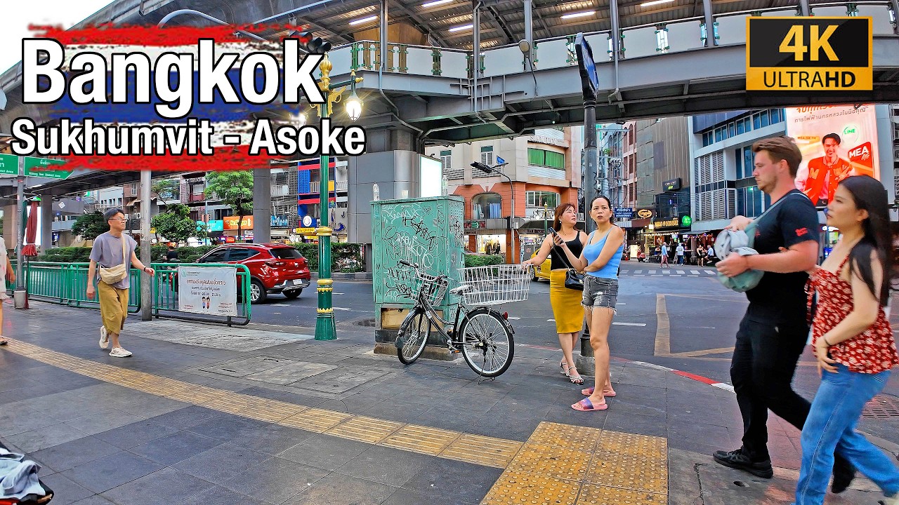 [4K] Sukhumvit Soi 11 - Asoke Bangkok 🇹🇭 Walking in Bangkok (ASMR City Sounds) Walking Tour