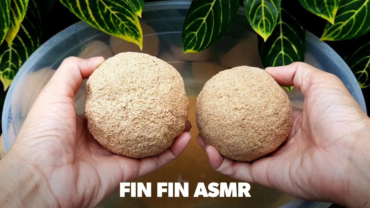 ASMR Beach Sand Balls Crumble in Water #266