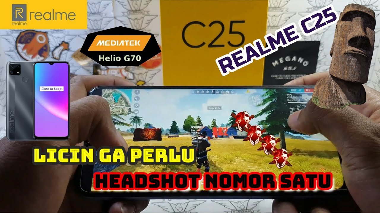 Realme C25 Ram 4 GB Game Test Freefire || Handcam || Helio G70 (12nm) || Li-Po 6000 mAh