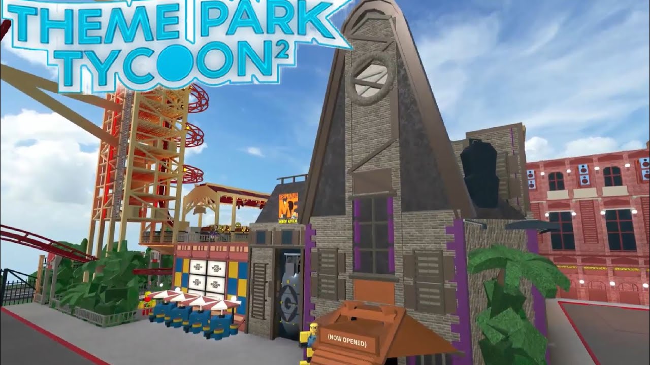 Minion Mayhem ride created in Roblox TPT2 Theme Park Tycoon 2