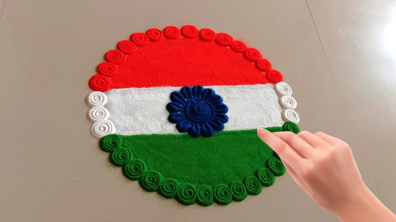 Top Innovative Independence Day Special Rangoli Design/ 15 August Special Muggu/Pyari Rangoli