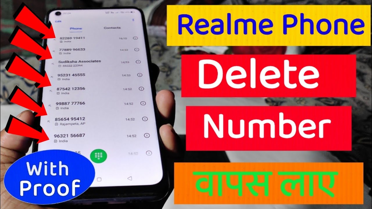 Realme Phone Me Delete Number Wapas Kaise Laye ||   delete number wapas kaise laye 2021