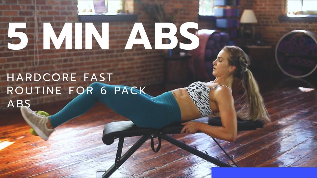 5 Min Hardcore Ab Routine on a Bench only