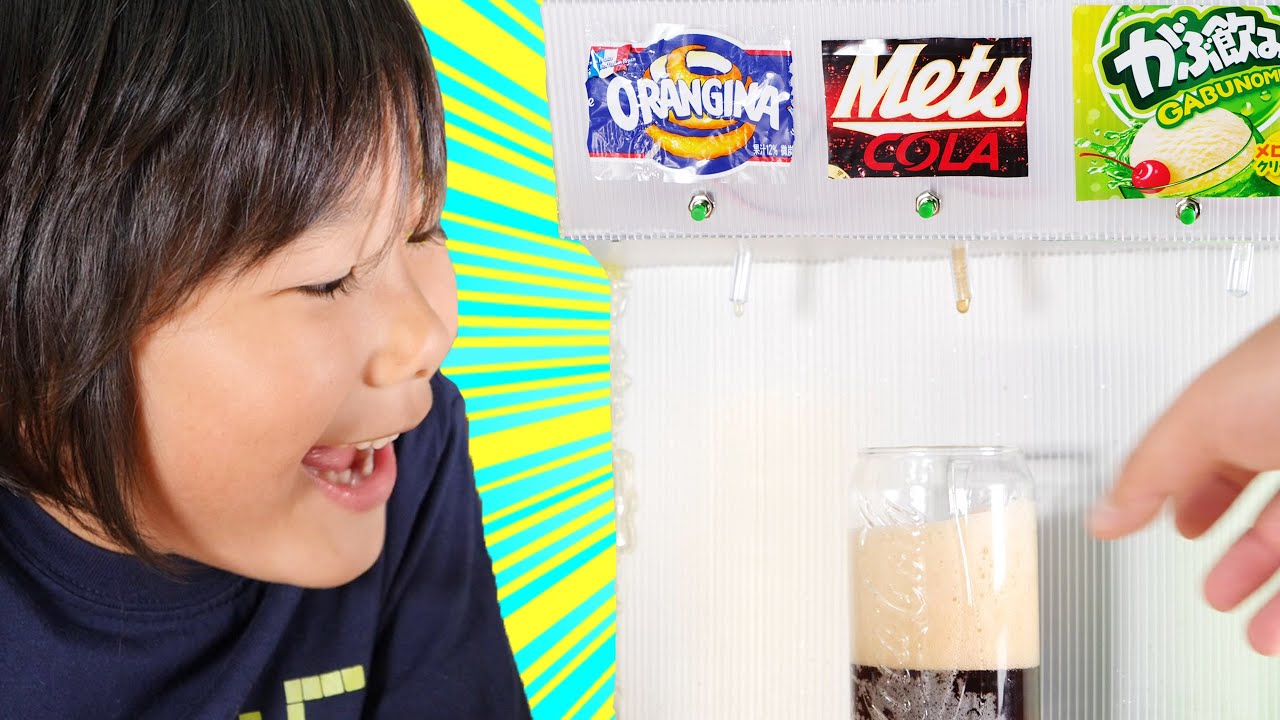 ダンボール工作！DIY 自作ドリンクバーの作り方！ How to Make Cola Soda Dispenser