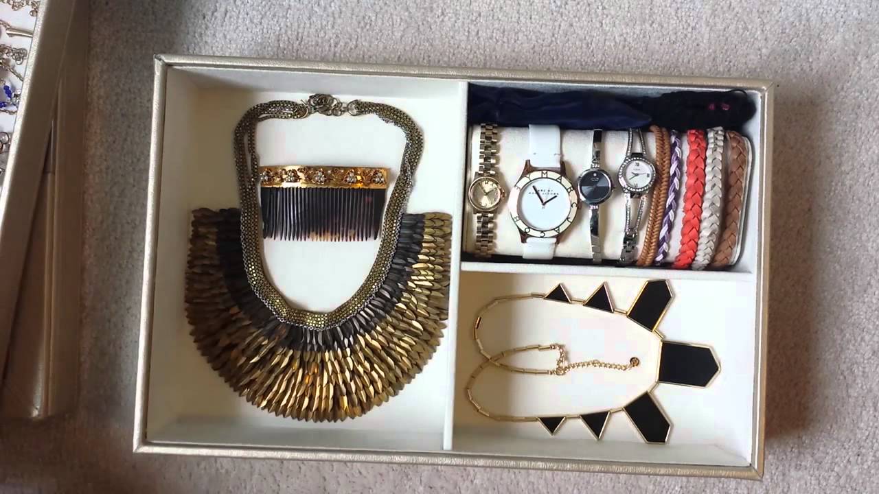 Pottery Barn McKenna Jewelry Box & My Jewelry Collection