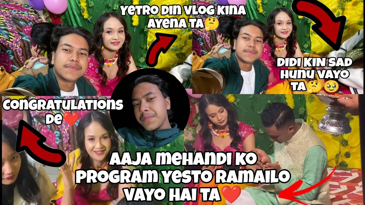 Mehandi program yesto samaa ramailo vayo❤️ Dherai poxi kina haley ta vlog maily 🤔#binayavlogs00 