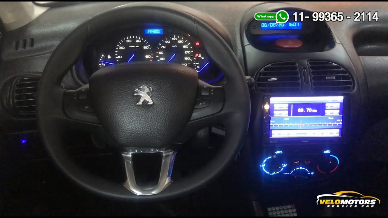 Peugeot 206 Painel e interior Personalizado em LED! MUITO LOKO! #03
