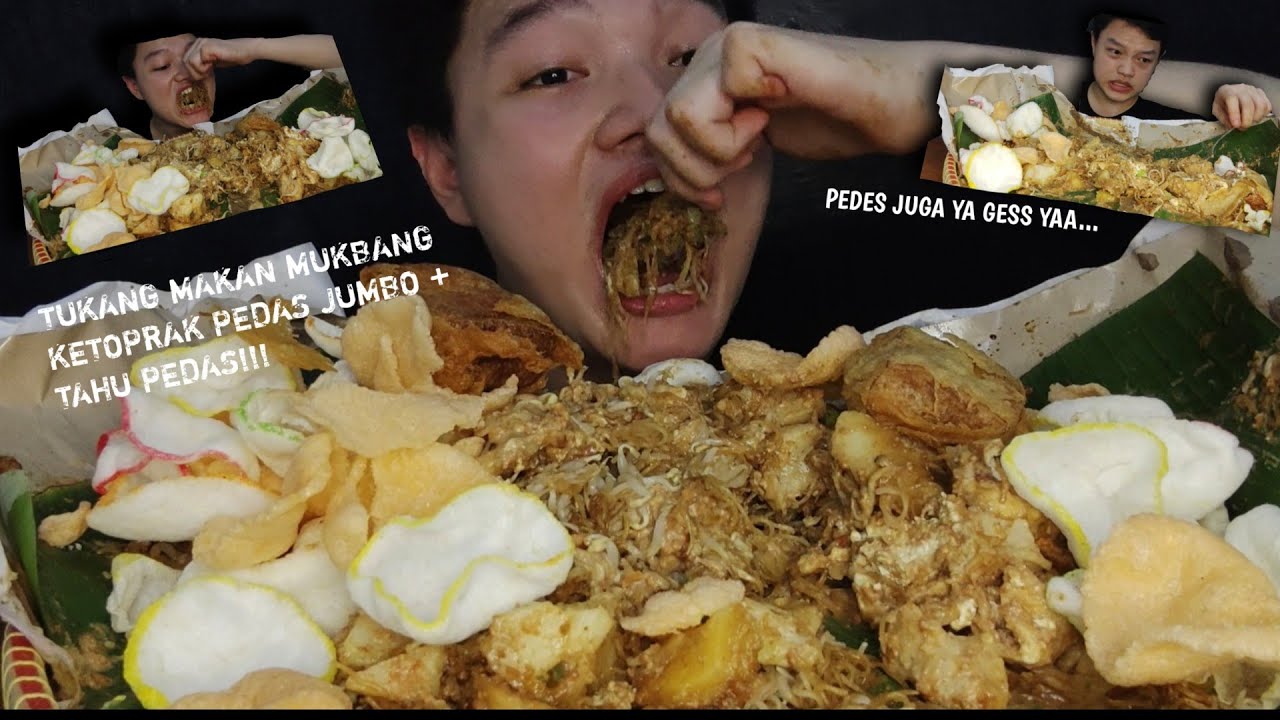 TUKANG MAKAN MUKBANG KETOPRAK SUPER JUMBO + TAHU PEDAS!!! NIKMAT KALI LAHH INI...
