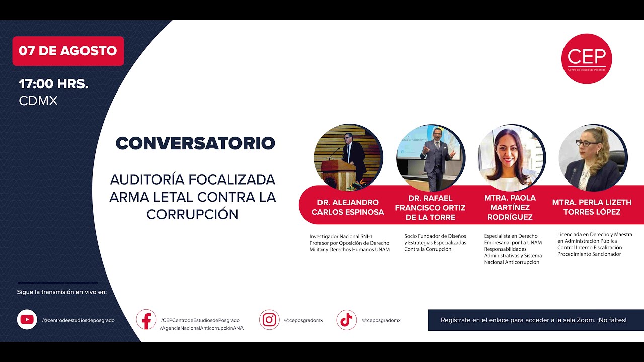 ⚖️ Conversatorio: Auditoría focalizada: arma letal contra la corrupción